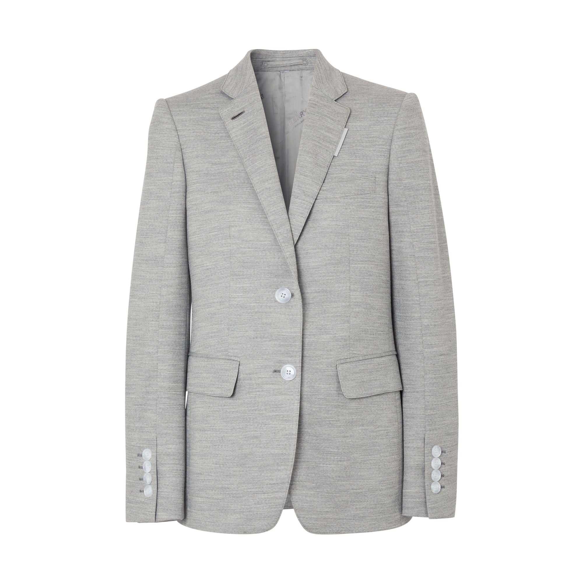 GREY TAUPE MELANGE Blazer en jersey de laine technique