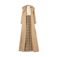 Trench ultralong en gabardine de coton - Fauve doux