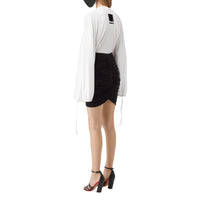 BLACK Minijupe en jersey ruché