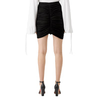 BLACK Minijupe en jersey ruché