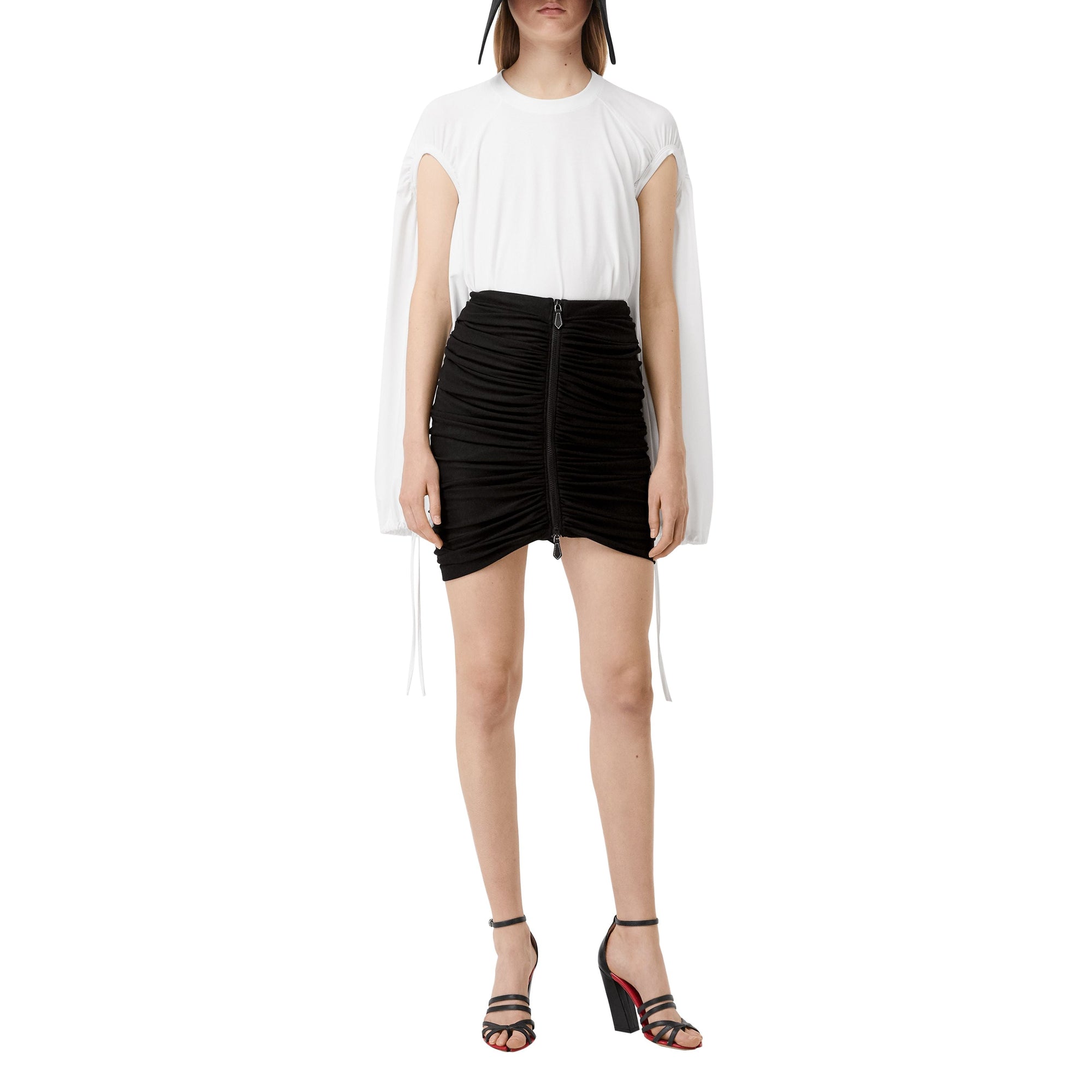 BLACK Minijupe en jersey ruché