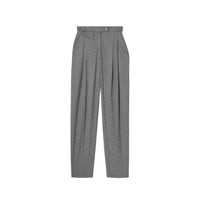 Pantalon tailleur en jersey de laine avec découpe - Gris nuage