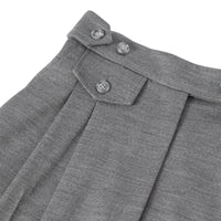 Pantalon tailleur en jersey de laine avec découpe - Gris nuage