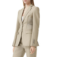 Blazer en laine technique avec découpes - Gris