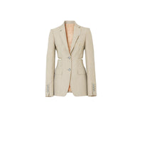 Blazer en laine technique avec découpes - Gris