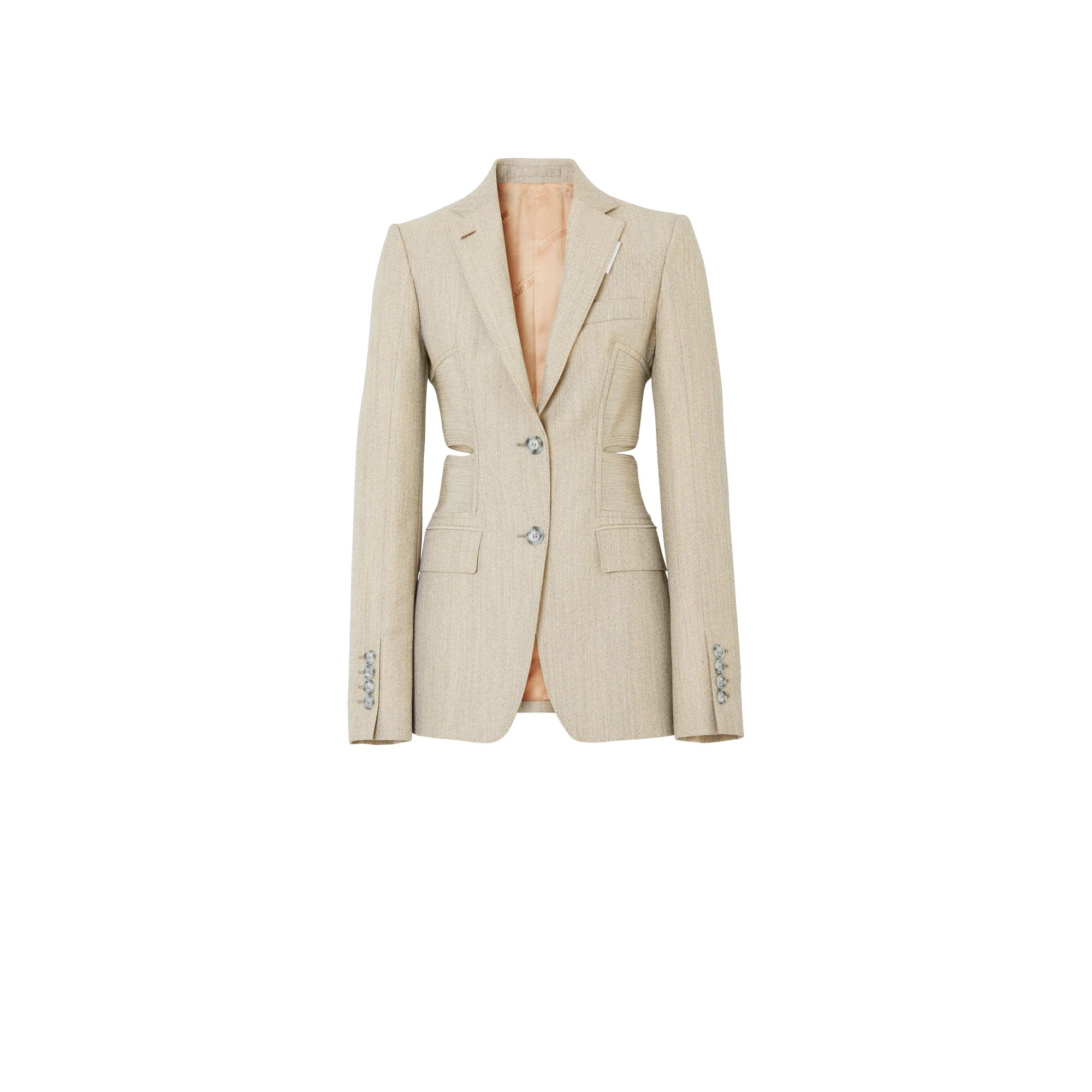Blazer en laine technique avec découpes - Gris
