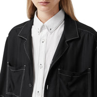 Double chemise oversize avec logo appliqué - Blanc optique