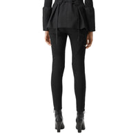Pantalon skinny en sergé technique avec découpes - Noir