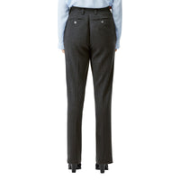 Pantalon tailleur en cachemire technique et soie avec poches à rabat - Gris anthracite