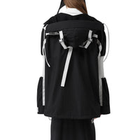 Veste de survêtement déstructurée en nylon bicolore - Noir