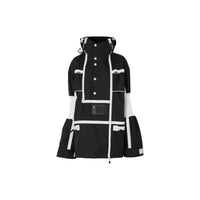 Veste de survêtement déstructurée en nylon bicolore - Noir
