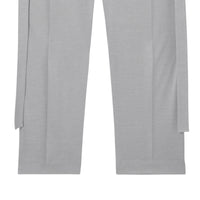 Pantalon tailleur sur mesure en jersey avec sangles - Gris