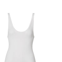 Body en cachemire technique côtelé - Blanc