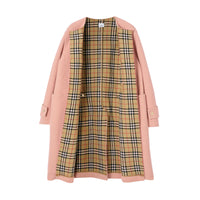 DUSTY PINK Duffle-coat en laine feutrée avec Vintage check
