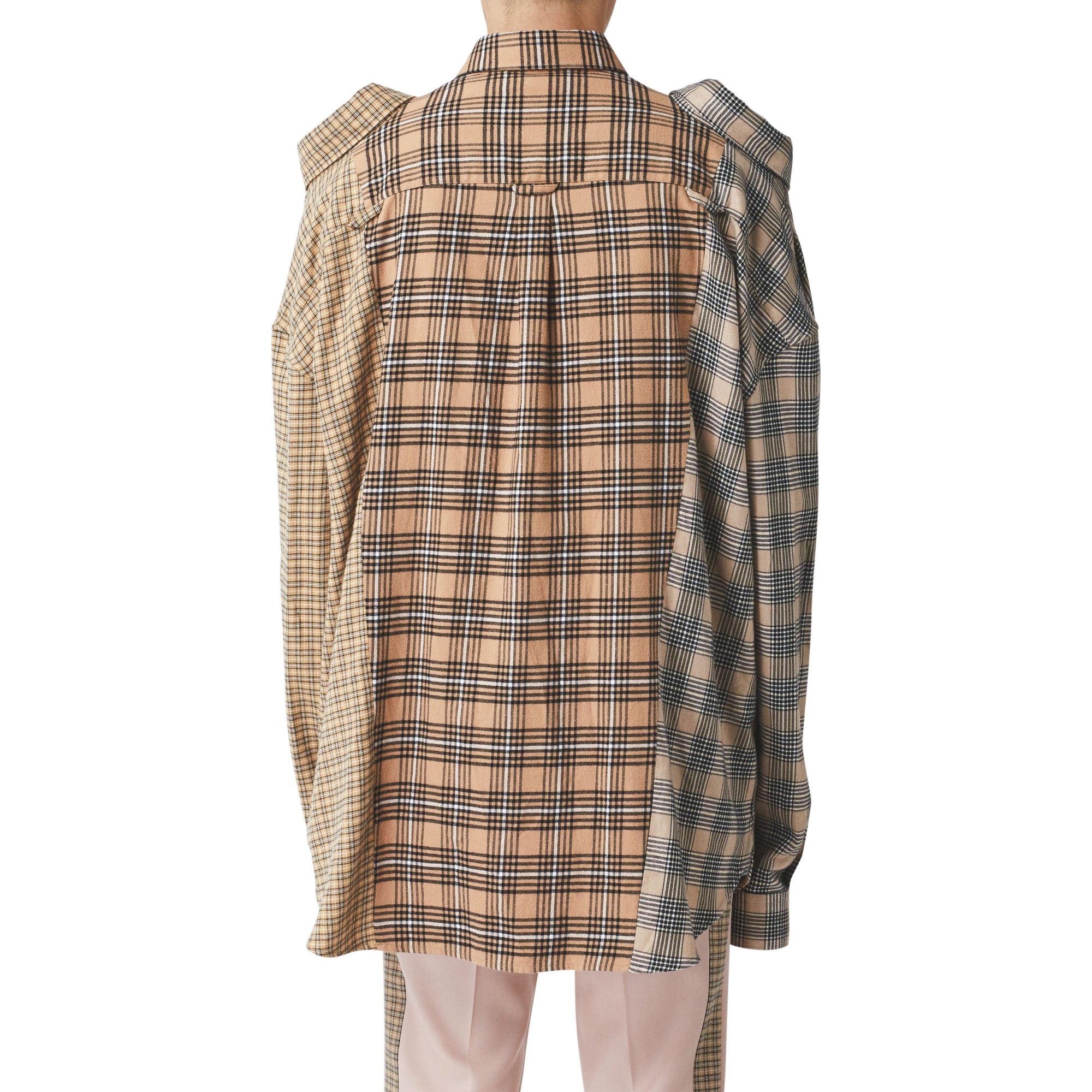 CAMEL CHECK Chemise déstructurée en flanelle de coton check