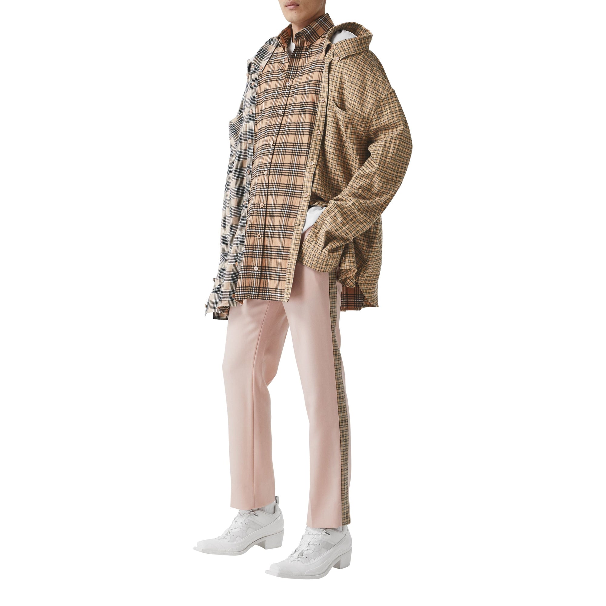 CAMEL CHECK Chemise déstructurée en flanelle de coton check