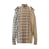 CAMEL CHECK Chemise déstructurée en flanelle de coton check