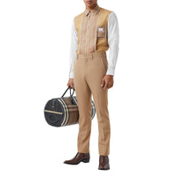 CAMEL Chemise en soie à panneaux et fines rayures