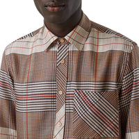 BUTTERMILK CHECK Chemise classique en sergé de soie check
