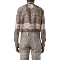 BUTTERMILK CHECK Chemise classique en sergé de soie check