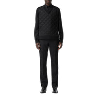 BLACK Chemise en jersey de soie avec panneau matelassé amovible