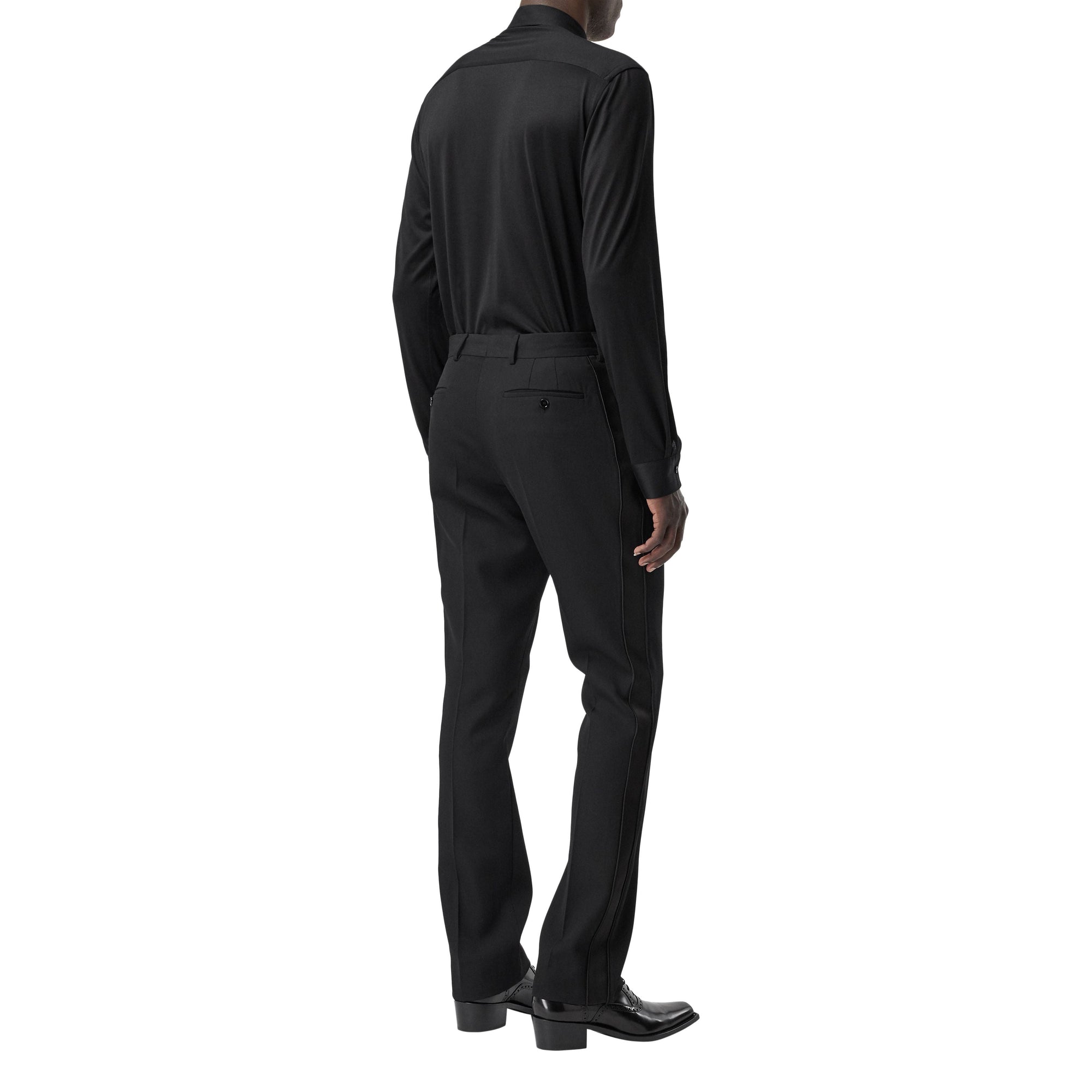 BLACK Chemise en jersey de soie avec panneau matelassé amovible