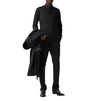 BLACK Chemise en jersey de soie avec panneau matelassé amovible