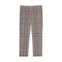 DARK BROWN CHK Pantalon de costume en laine technique check