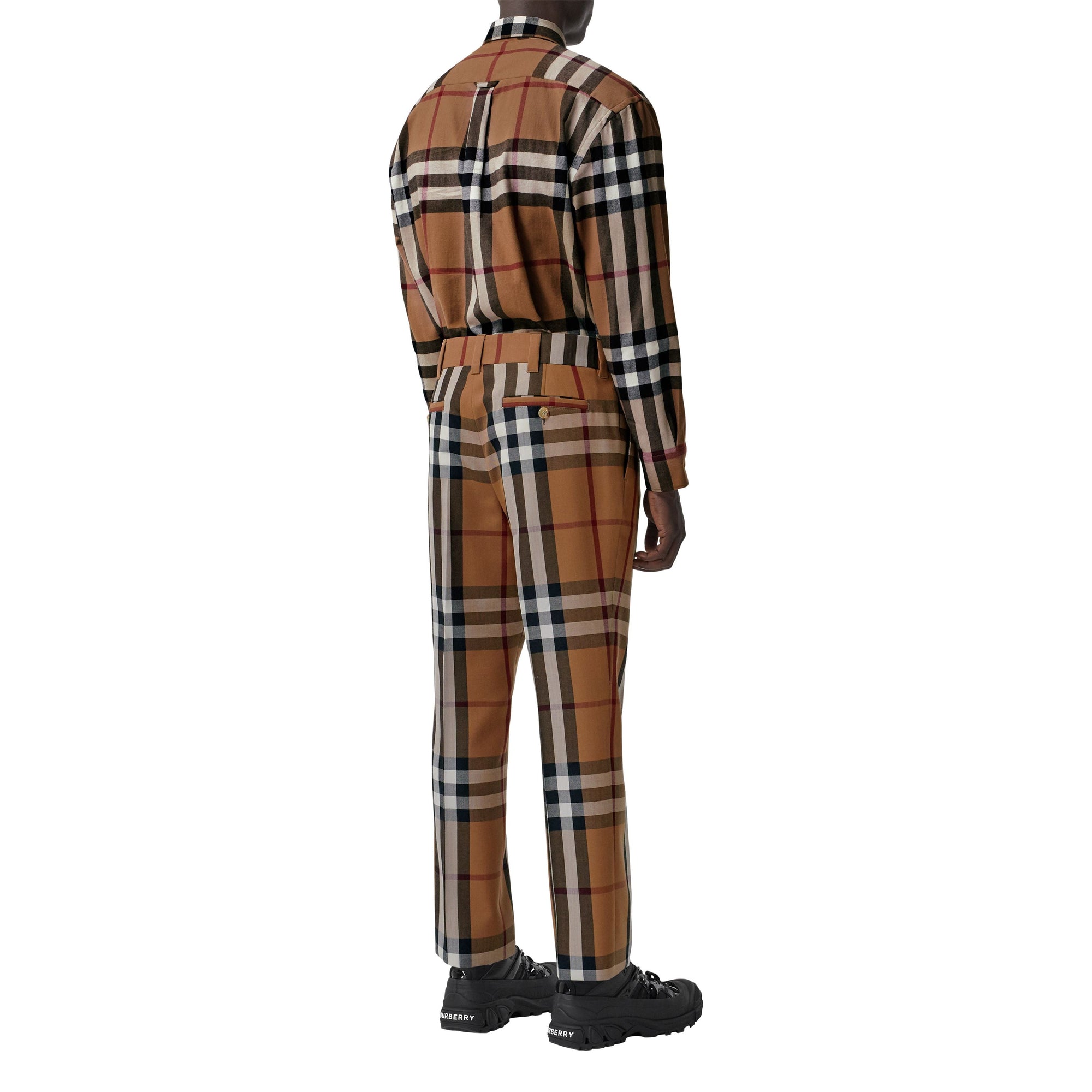 BIRCH BROWN CHECK Pantalon de costume en laine House Check