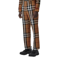 BIRCH BROWN CHECK Pantalon de costume en laine House Check