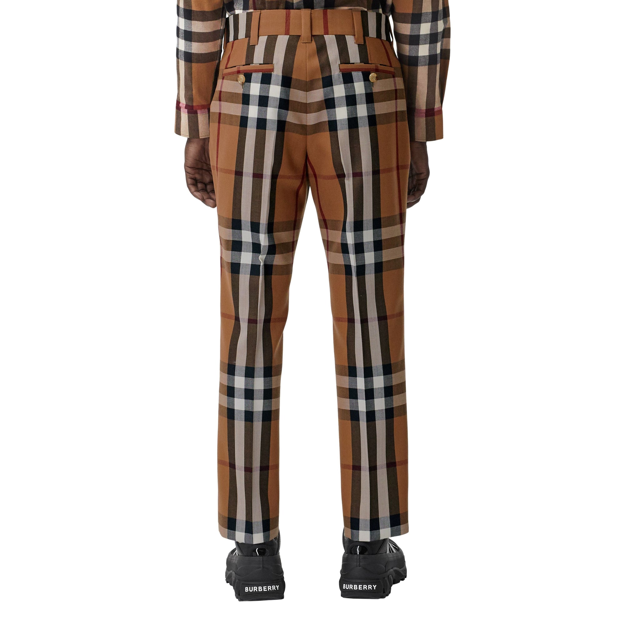 BIRCH BROWN CHECK Pantalon de costume en laine House Check