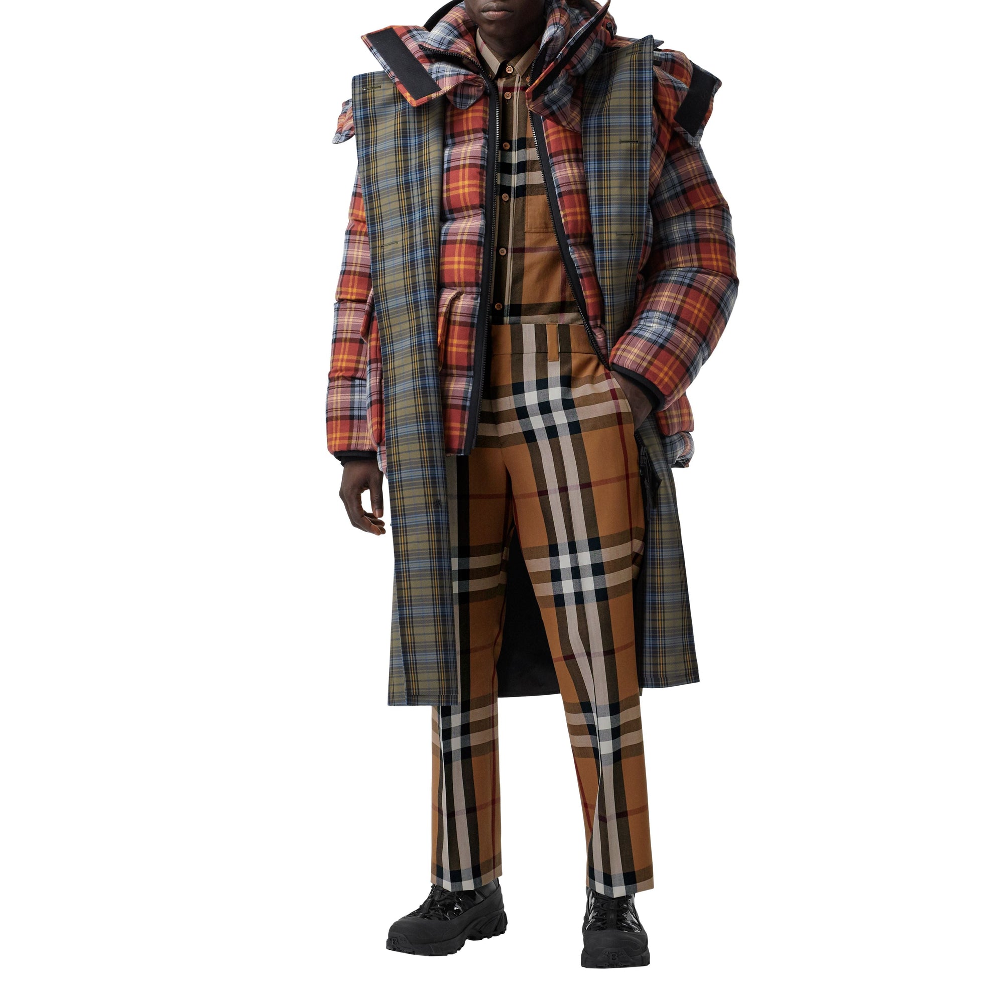 BIRCH BROWN CHECK Pantalon de costume en laine House Check