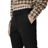 BLACK Pantalon en laine grain de poudre