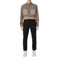 BLACK Pantalon en laine grain de poudre
