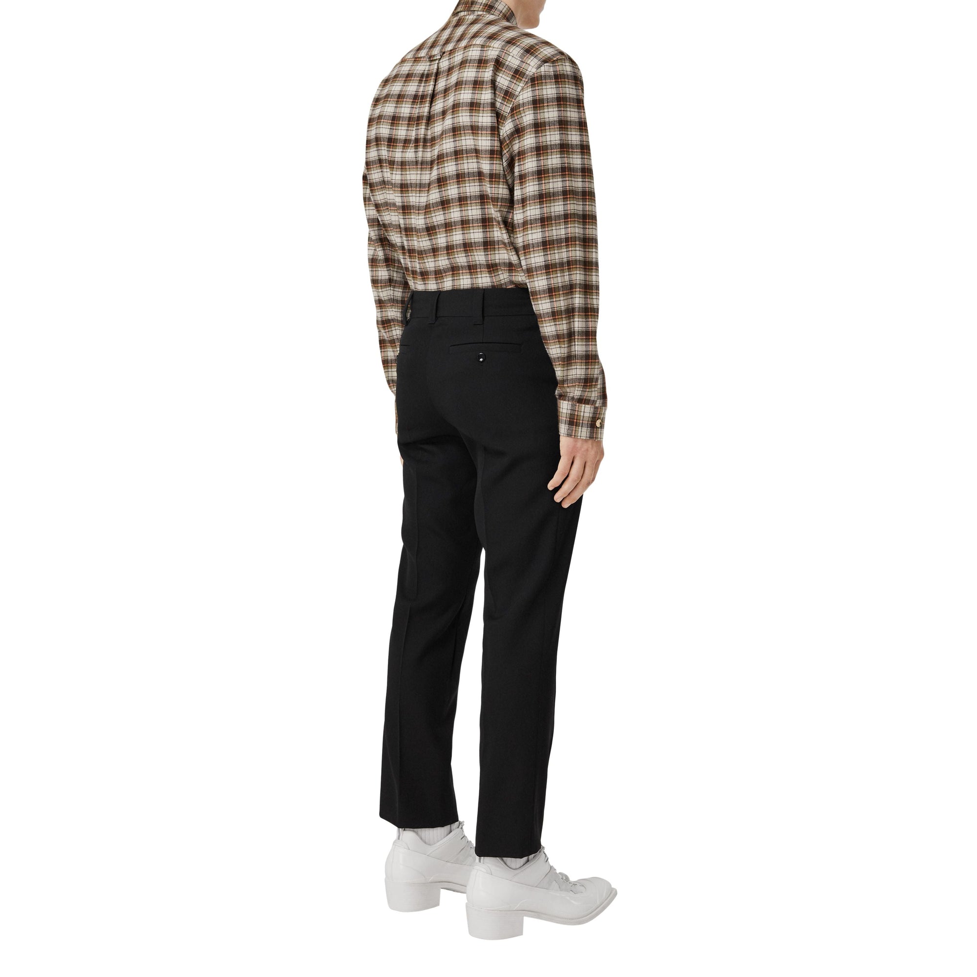 BLACK Pantalon en laine grain de poudre