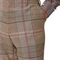 BEIGE IP PTTN Pantalon de costume en laine check