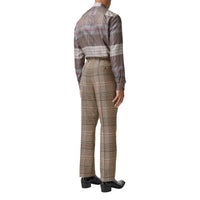 BEIGE IP PTTN Pantalon de costume en laine check