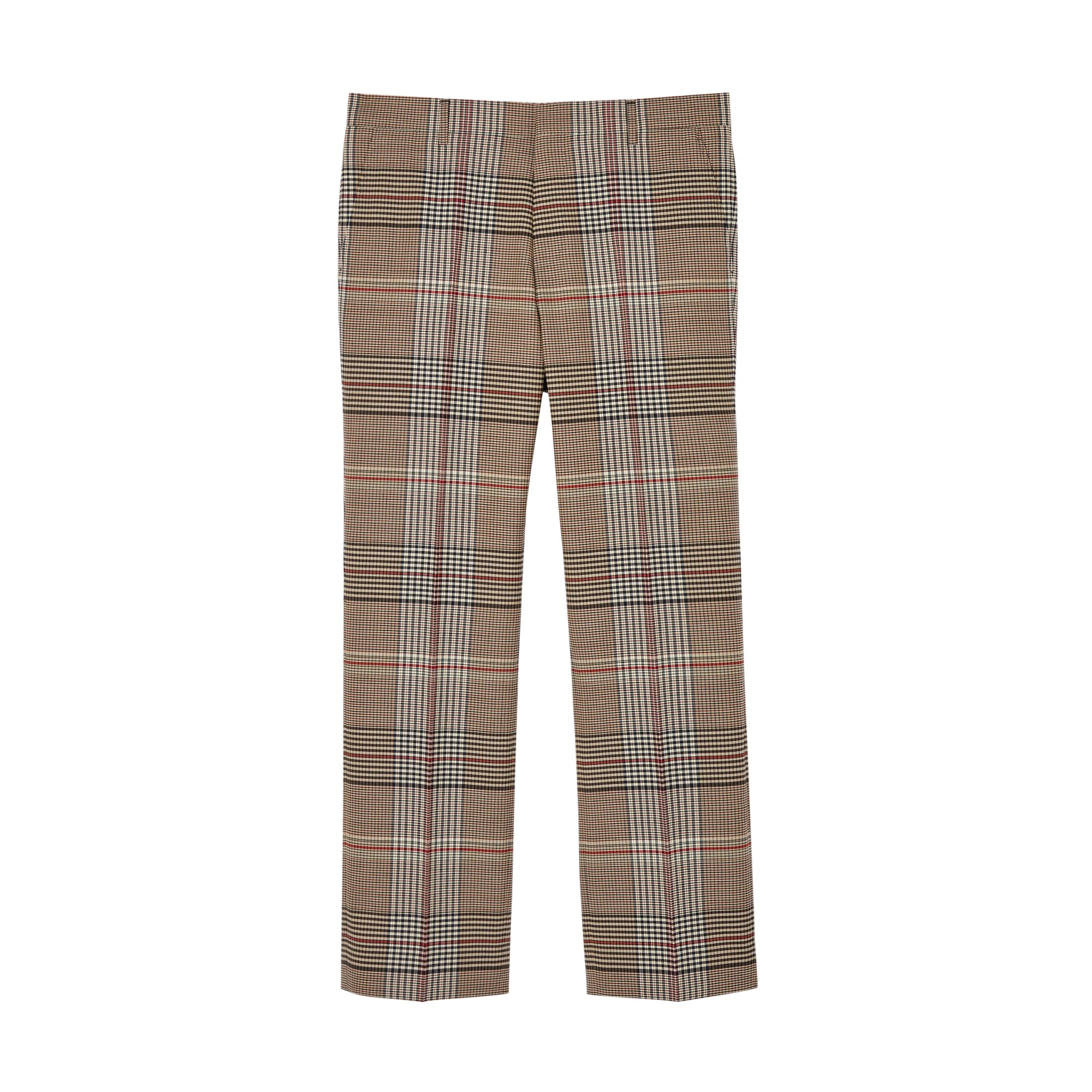 BEIGE IP PTTN Pantalon de costume en laine check