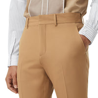 DARK TAN Pantalon de costume en sergé de laine