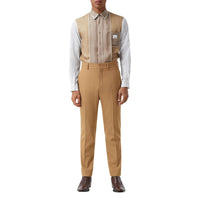 DARK TAN Pantalon de costume en sergé de laine