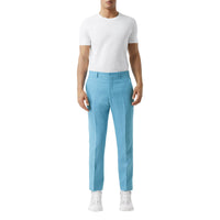BLUE TOPAZ Pantalon de costume en laine et ramie