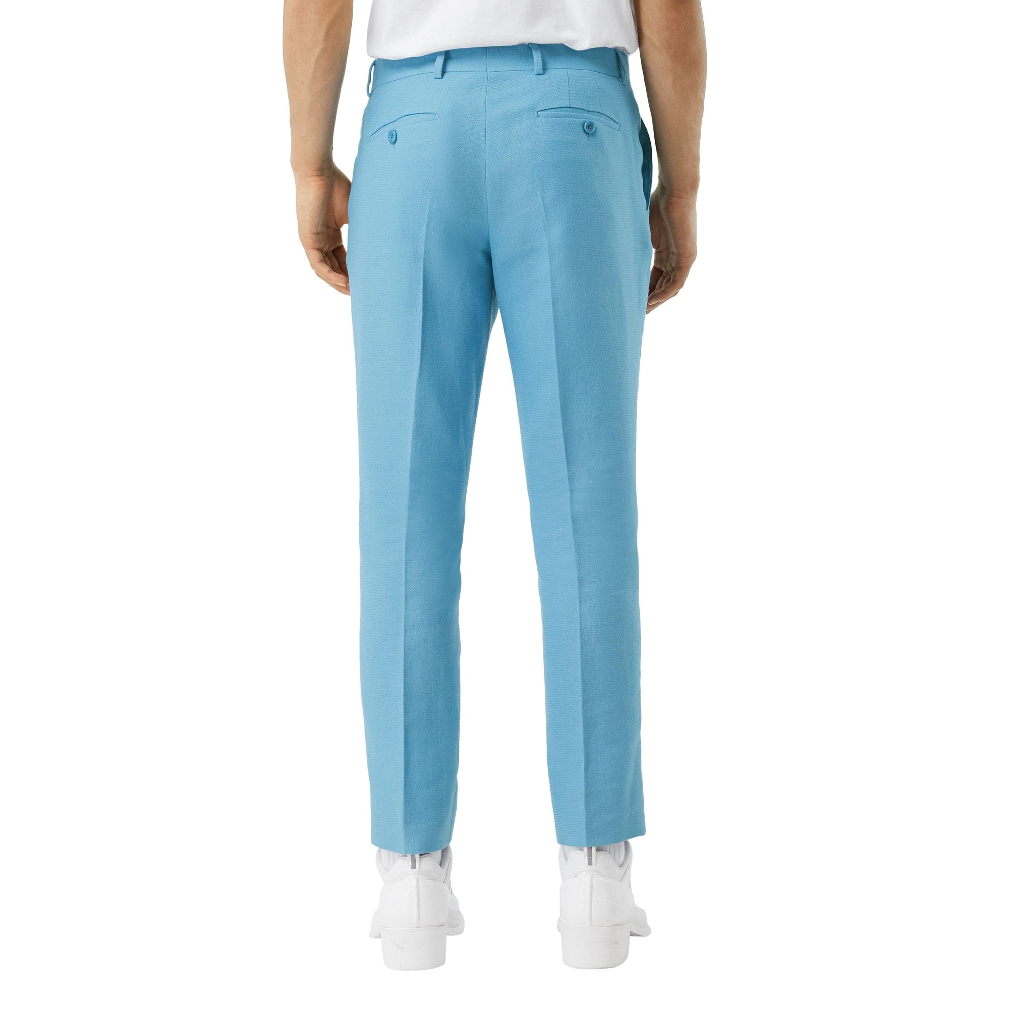 BLUE TOPAZ Pantalon de costume en laine et ramie