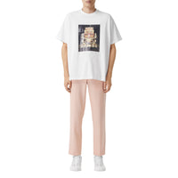 BLUSH PINK Pantalon de costume en sergé de laine à bandes check