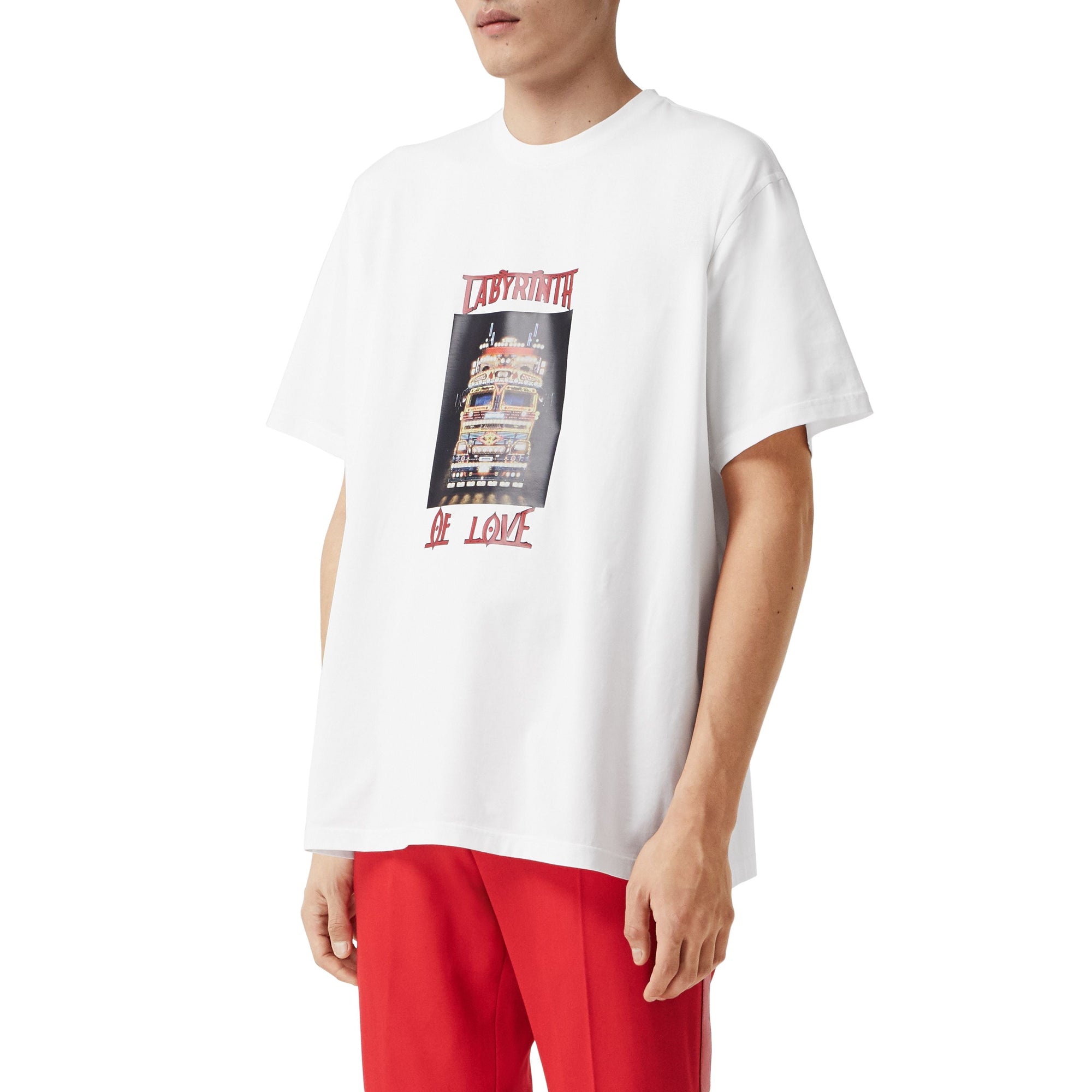 OPTIC WHITE T-shirt en coton à imprimé photo