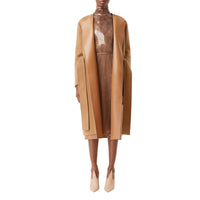 CAMEL Manteau portefeuille en cachemire double face et cuir d'agneau
