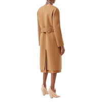CAMEL Manteau portefeuille en cachemire double face et cuir d'agneau