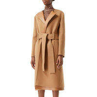 CAMEL Manteau portefeuille en cachemire double face et cuir d'agneau