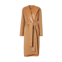 CAMEL Manteau portefeuille en cachemire double face et cuir d'agneau