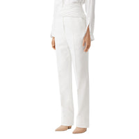 OPTIC WHITE Pantalon tailleur en laine technique avec ceinture