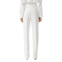 OPTIC WHITE Pantalon tailleur en laine technique avec ceinture